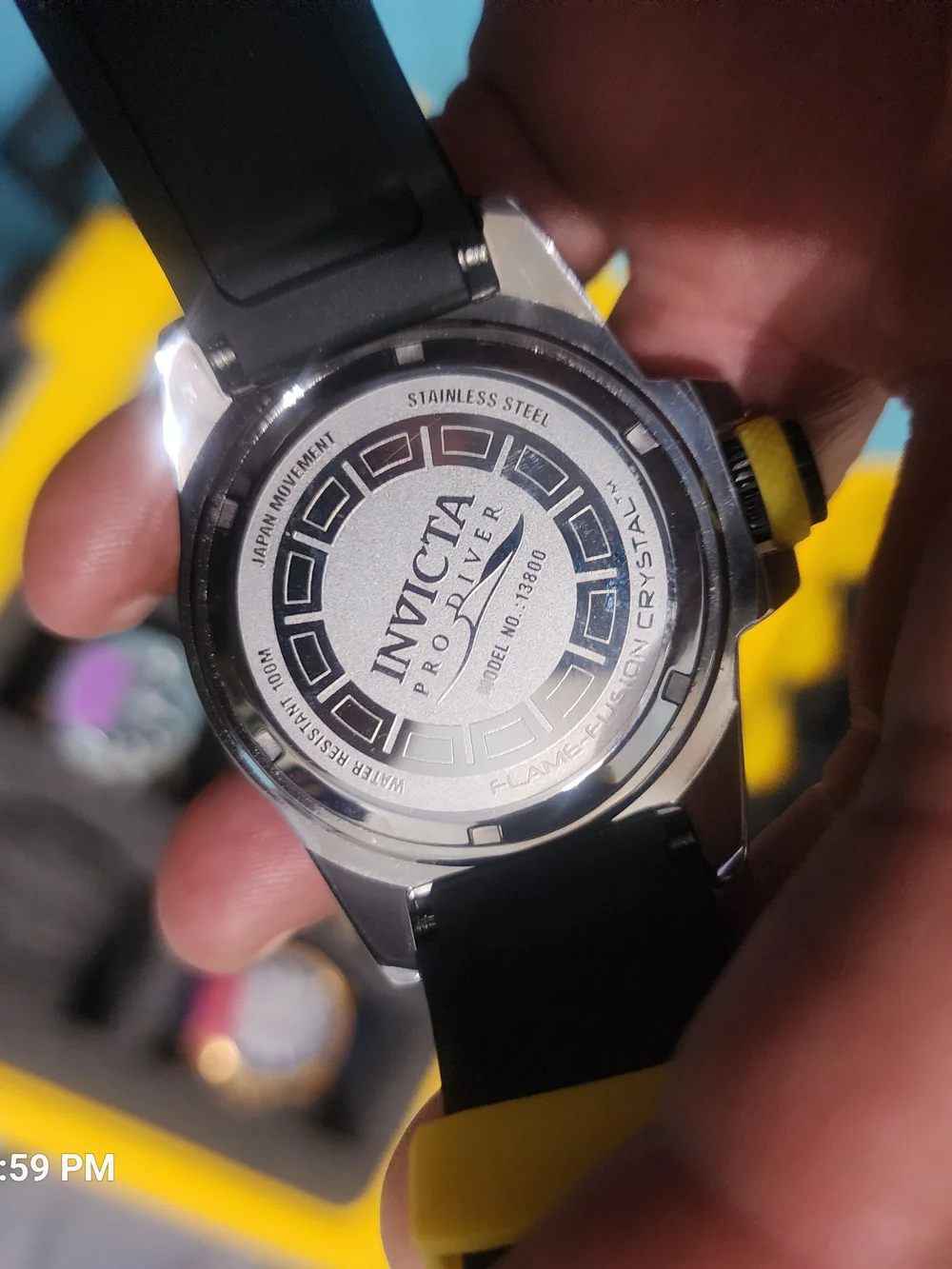 Invicta Pro Diver Black and Silver Chronograph Dive Watch 45mm